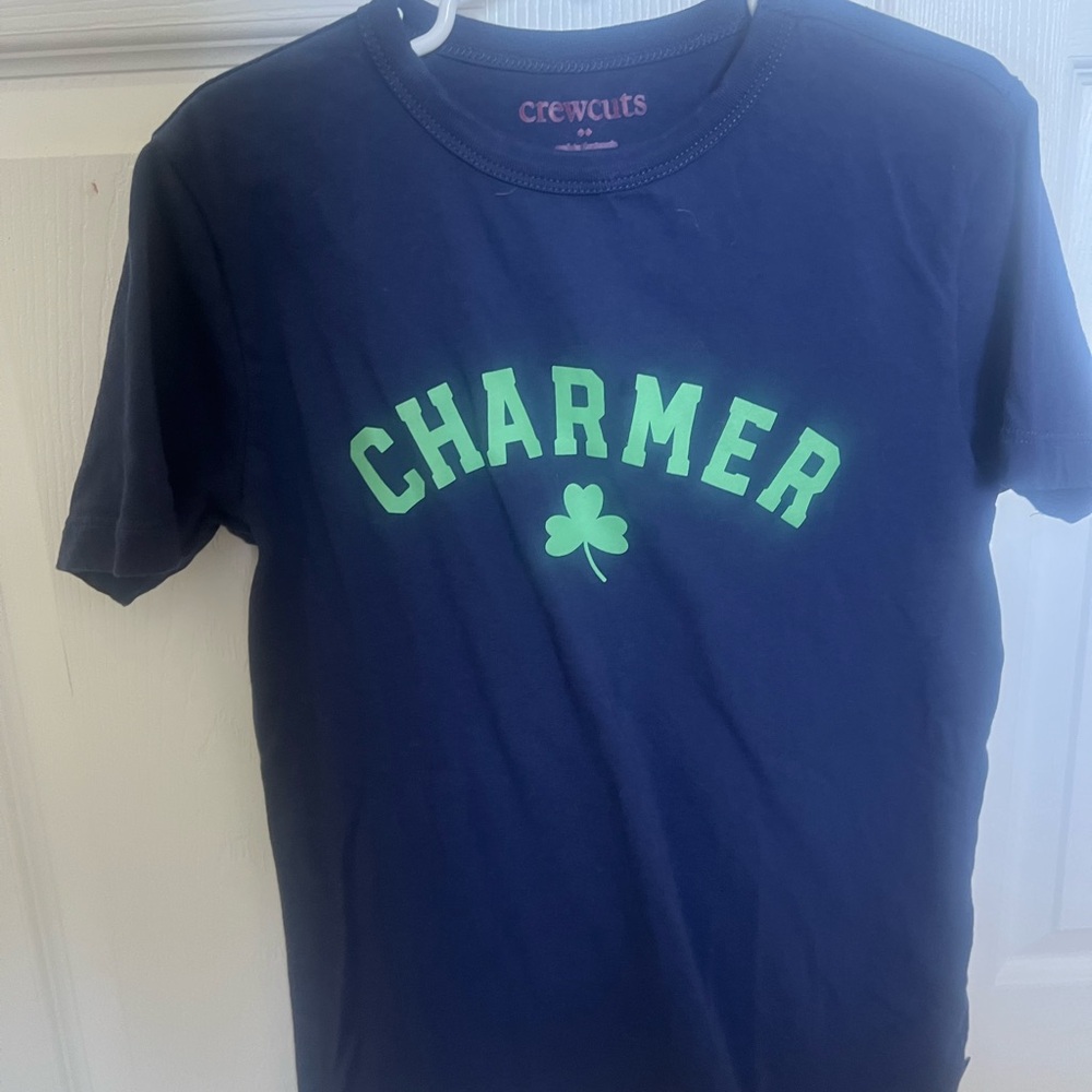 Crewcuts Navy and Green Charmer Tee